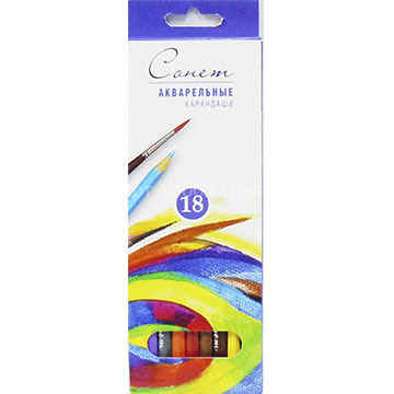 Набор карандашей акварельных 18 цветов Сонет