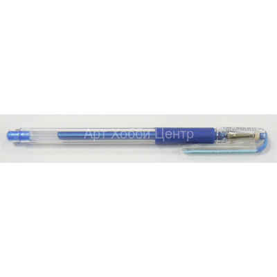Ручка гелевая синяя металлик 0.8мм Pentel