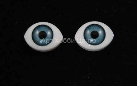Глаза овальные №10 серо-голубые 14х19мм 4шт Magic