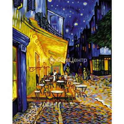 Живопись на картоне по номерам Ночное кафе 40х50см Ван Гог Schipper