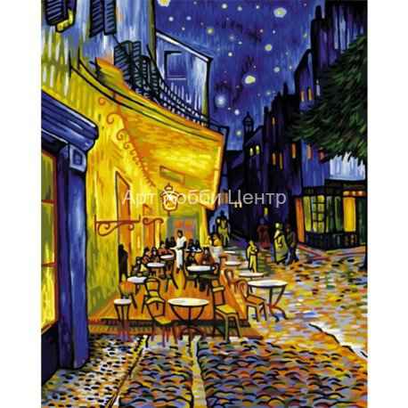 Живопись на картоне по номерам Ночное кафе 40х50см Ван Гог Schipper