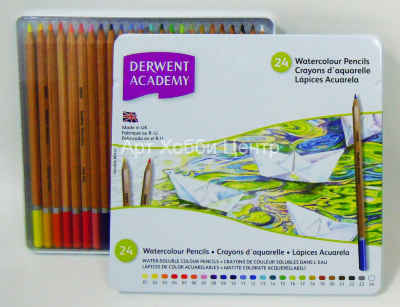 Набор карандашей акварельных Academy 24 цвета в металле DERWENT