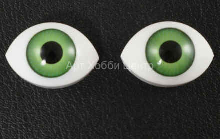 Глаза овальные №10 зеленые 14х19мм 4шт Sovushka