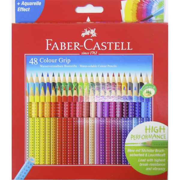 Набор карандашей цветных водорастворимых Grip 48шт Faber-Castell