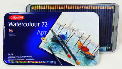 Набор карандашей акварельных Watercolour 72 цвета в металл.коробке DERWENT