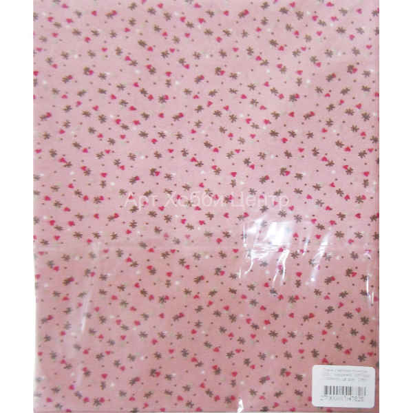 Ткань для рукоделия Сердечко розовый 50х70см 100% хлопок