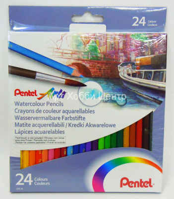 Набор карандашей акварельных 24 цвета Pentel