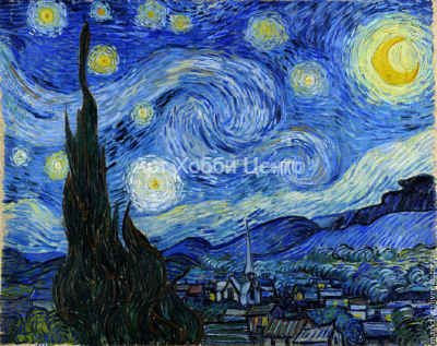 Картина стразами на подрамнике Ван Гог. Ночь 40х50см ВО80