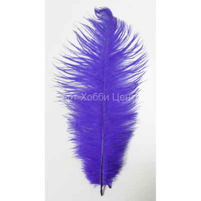Перо страуса 25-30см цвет фиолетовый